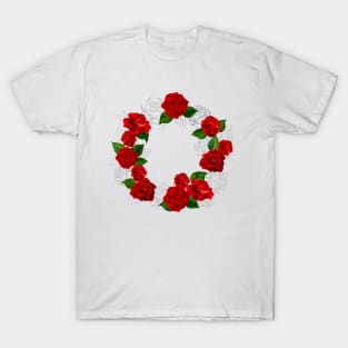 Circle of Red Roses T-Shirt